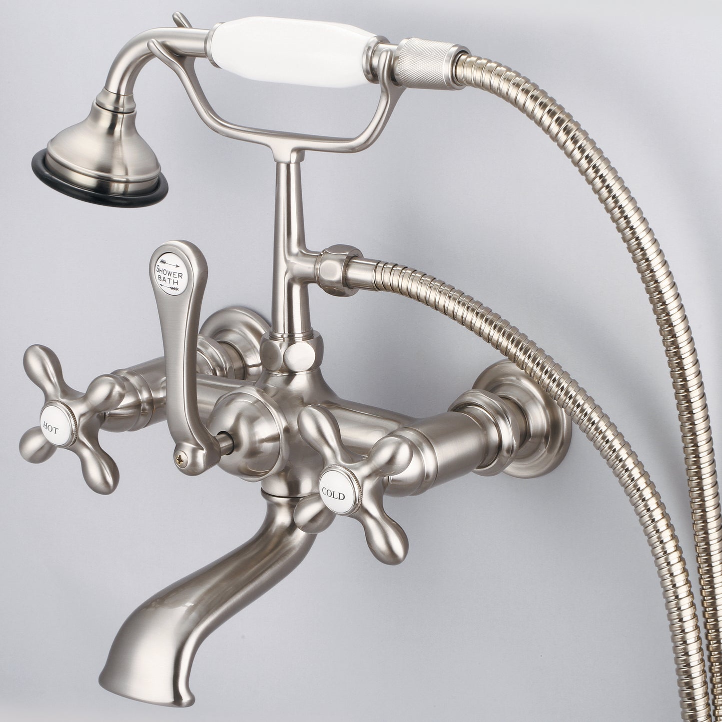 Vintage Classic Tub Faucet, Lever and Cross Handles