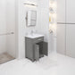 24 Inch Multi Color MDF Single Bowl Ceramics Top Vanity With Double Door From The MYRA Collection