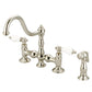 Bridge Style Kitchen Faucet with Side Spray.