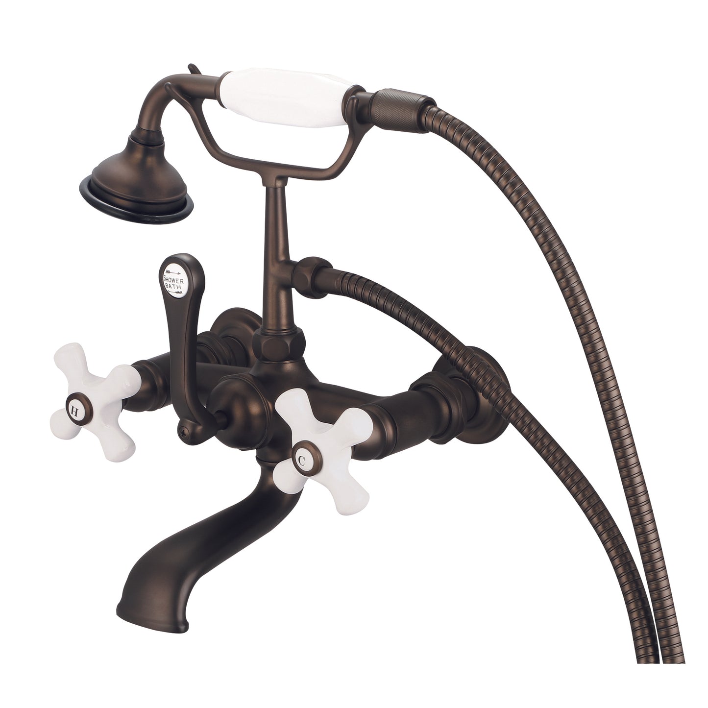 Vintage Classic Tub Faucet, Lever and Cross Handles
