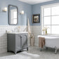 Queen 30-Inch Single Sink Quartz Carrara Vanity In Cashmere Grey set