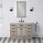 48 In. Single Sink Marble Countertop Vanity Oak with Faucet and Mirror, Chestnut collection