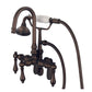 Vintage Classic Adjustable Tub Faucet Multi Finish With Lever and Cross Handles