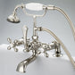 Vintage Classic Tub Faucet in Multi Finish With Lever and Cross Handles