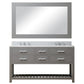60 Inch Double Sink Bathroom Vanity set. The Madalyn Collection