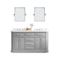 60" Palace Collection Quartz Carrara Bathroom vanity Set