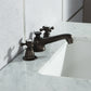 Elizabeth 36-Inch Single Sink Carrara White Marble Vanity In Cashmere Grey set