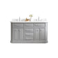 60" Palace Collection Quartz Carrara Bathroom Vanity Sets