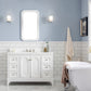 Queen 48-Inch Single Sink Quartz Carrara Vanity In Pure White set