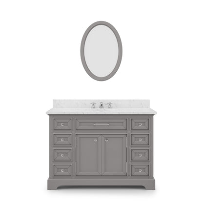 48 Inch Bathroom Vanity, Mirror And Faucet, Derby Collection