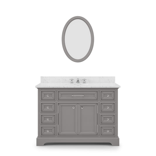 48 Inch Bathroom Vanity, Mirror And Faucet, Derby Collection