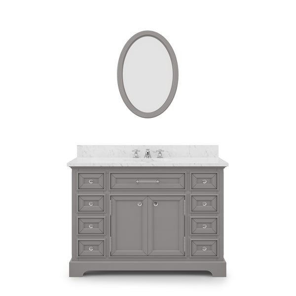 48 Inch Bathroom Vanity, Mirror And Faucet, Derby Collection