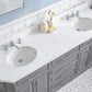 72" Palace Collection Quartz Carrara Multi Color Bathroom Vanity Sets