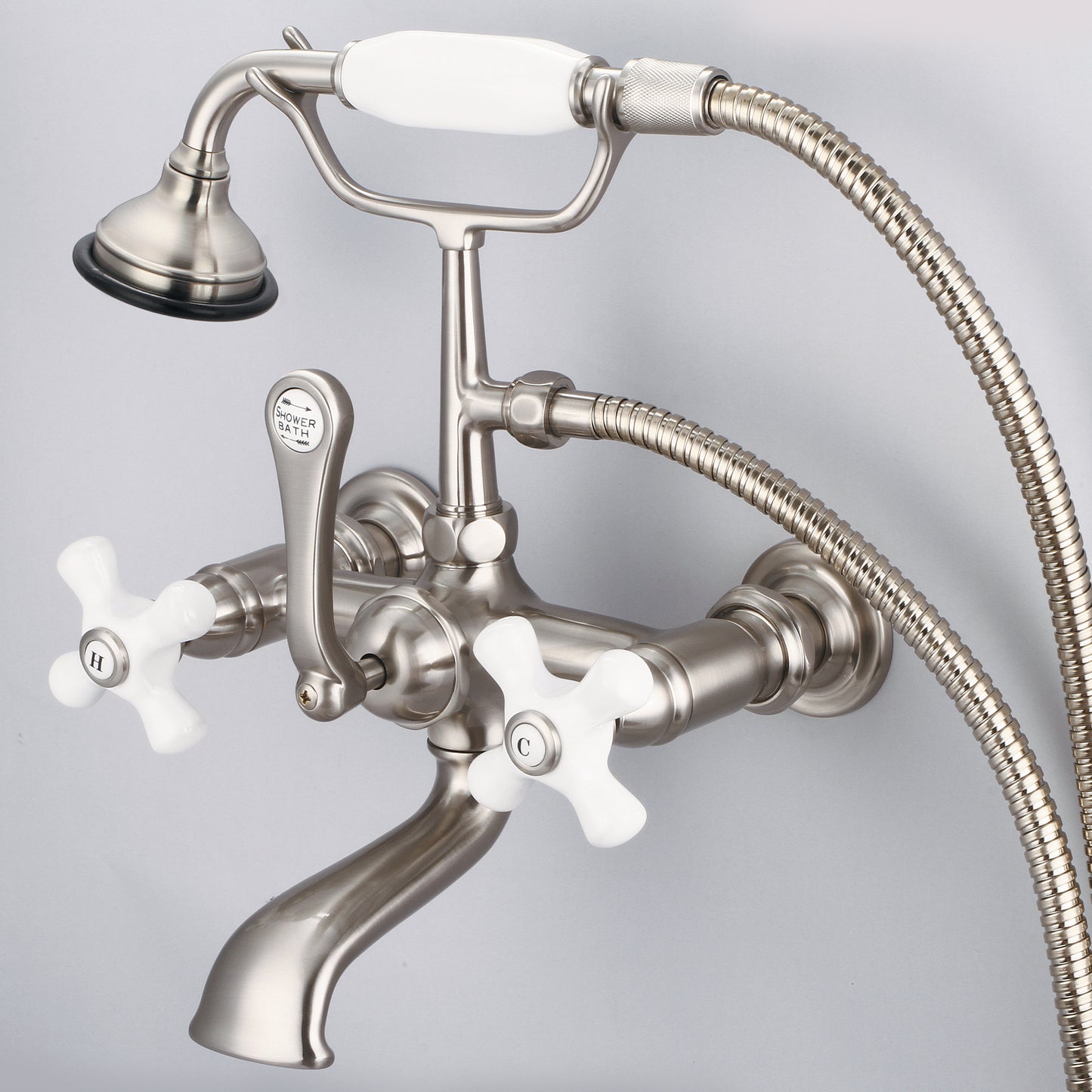 Vintage Classic Tub Faucet, Lever and Cross Handles