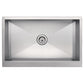 33 Inch X 22 Inch Single Bowl Stainless Kitchen Sink With Drain, Strainer, And Bottom Grid