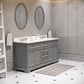 72 Inch Double Sink Bathroom Vanity, Mirrors And Faucets, Derby Collection