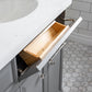 72" Palace Collection Quartz Carrara Bathroom Vanity Set, Mirror in Polished Nickel (PVD) Finish