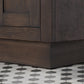 24 In. White Marble oak Vanity, Faucet and Mirror, Chestnut collection