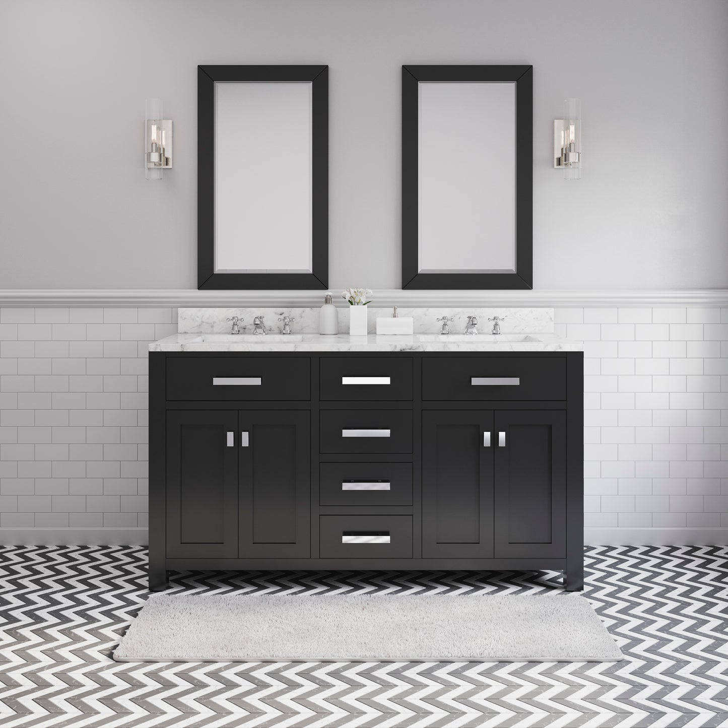 60 Inch Double Sink Bathroom Vanity set The Madison Collection