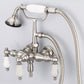 Vintage Classic Wall Mount Tub Faucet With Lever and Cross Handles