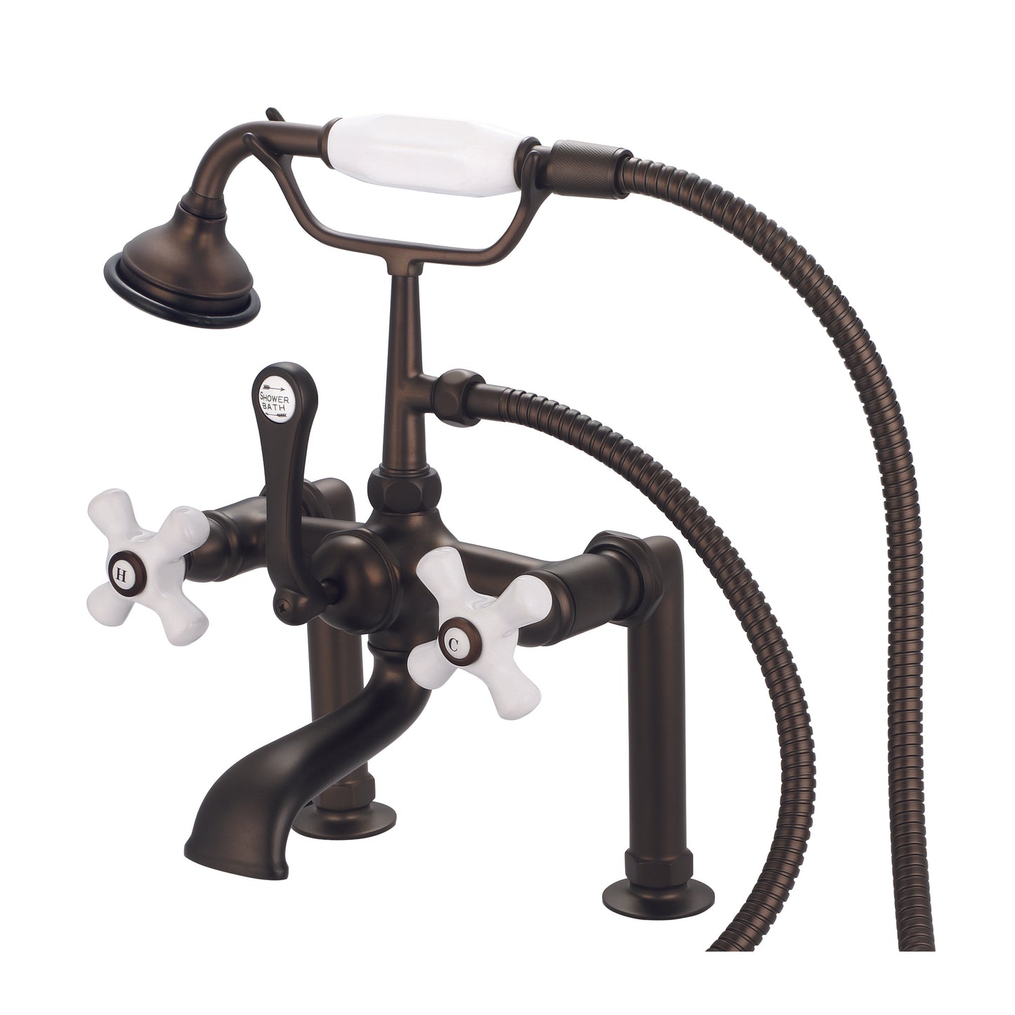 Vintage Classic Tub Faucet With Lever and Cross Handles
