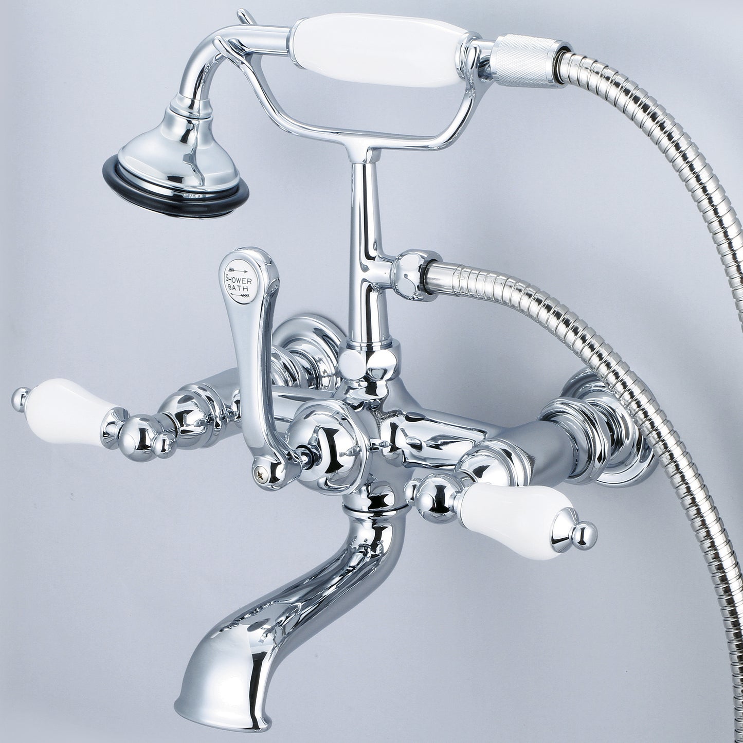 Vintage Classic Tub Faucet, Lever and Cross Handles