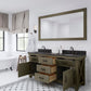 72 Inch Grizzle Grey Double Sink Bathroom Vanity sets With Blue Limestone CounterTop. ABERDEEN Collection
