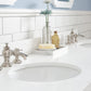 Queen 72-Inch Double Sink Quartz Carrara Vanity In Pure White set