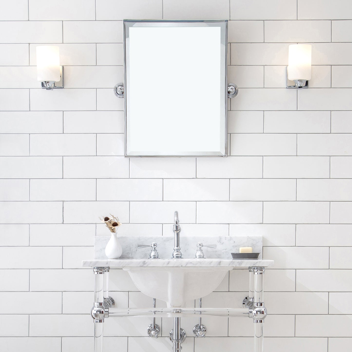 Metal Rectangular Mirror 18" X 24" In Multi Finish