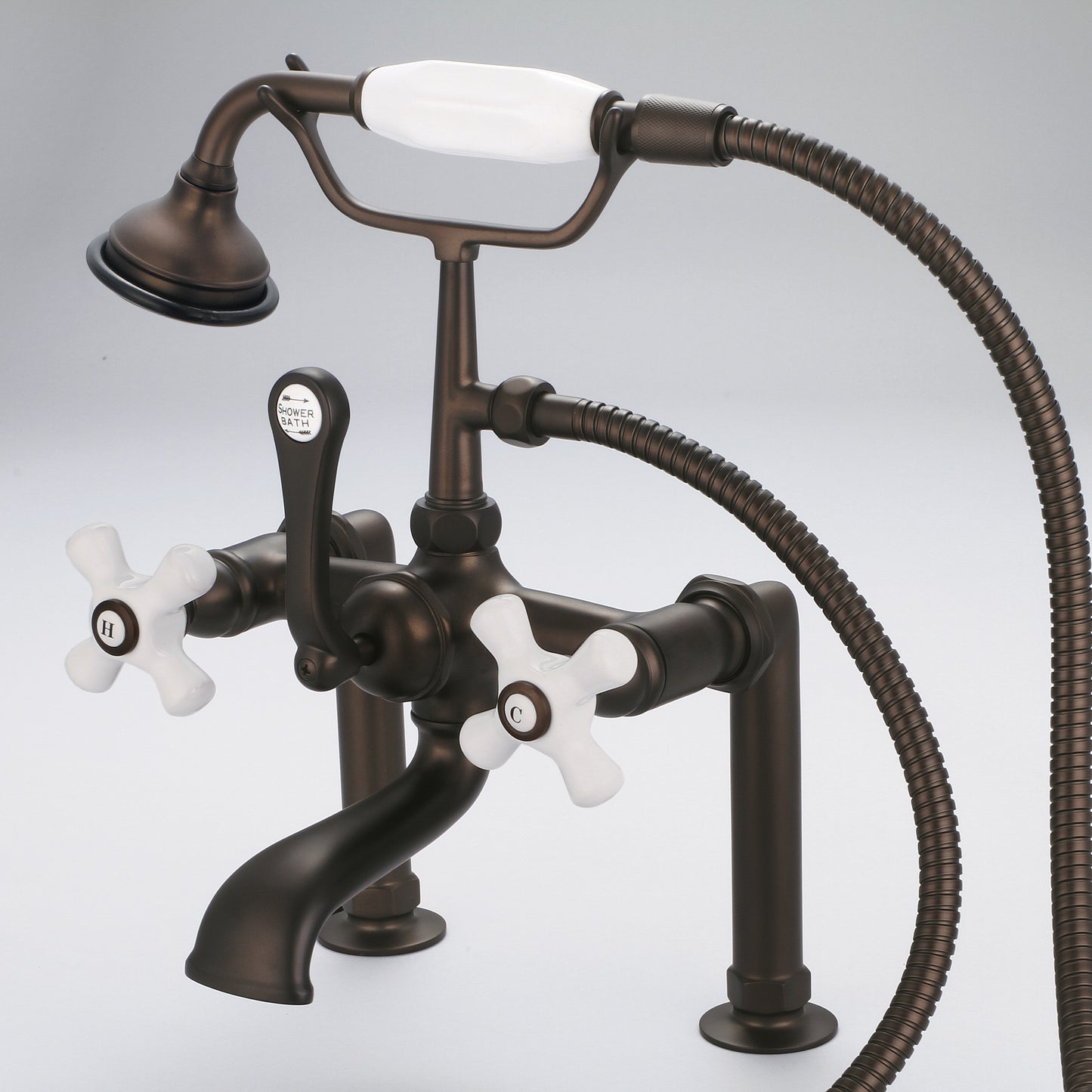 Vintage Classic Tub Faucet With Lever and Cross Handles