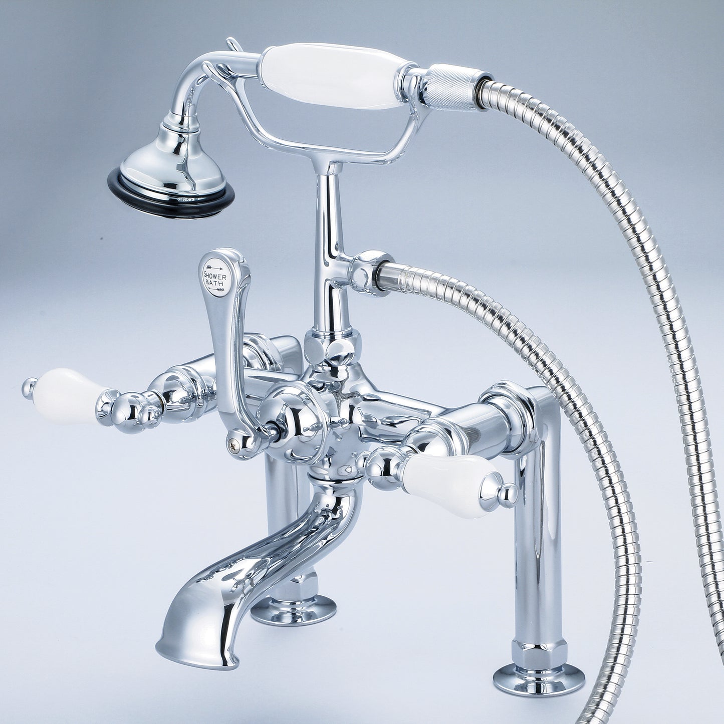Vintage Classic Tub Faucet With Lever and Cross Handles