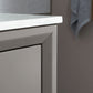 Elizabeth 36-Inch Single Sink Carrara White Marble Vanity In Cashmere Grey set