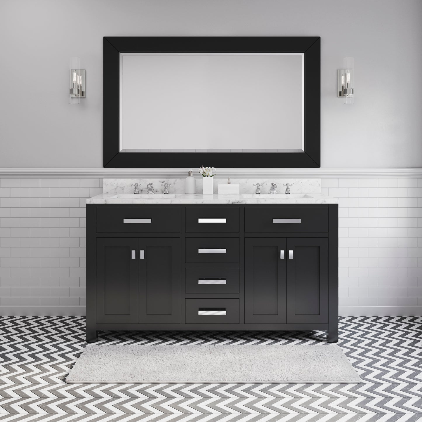 60 Inch Double Sink Bathroom Vanity set The Madison Collection