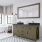 72 Inch Grizzle Grey Double Sink Bathroom Vanity sets With Blue Limestone CounterTop. ABERDEEN Collection