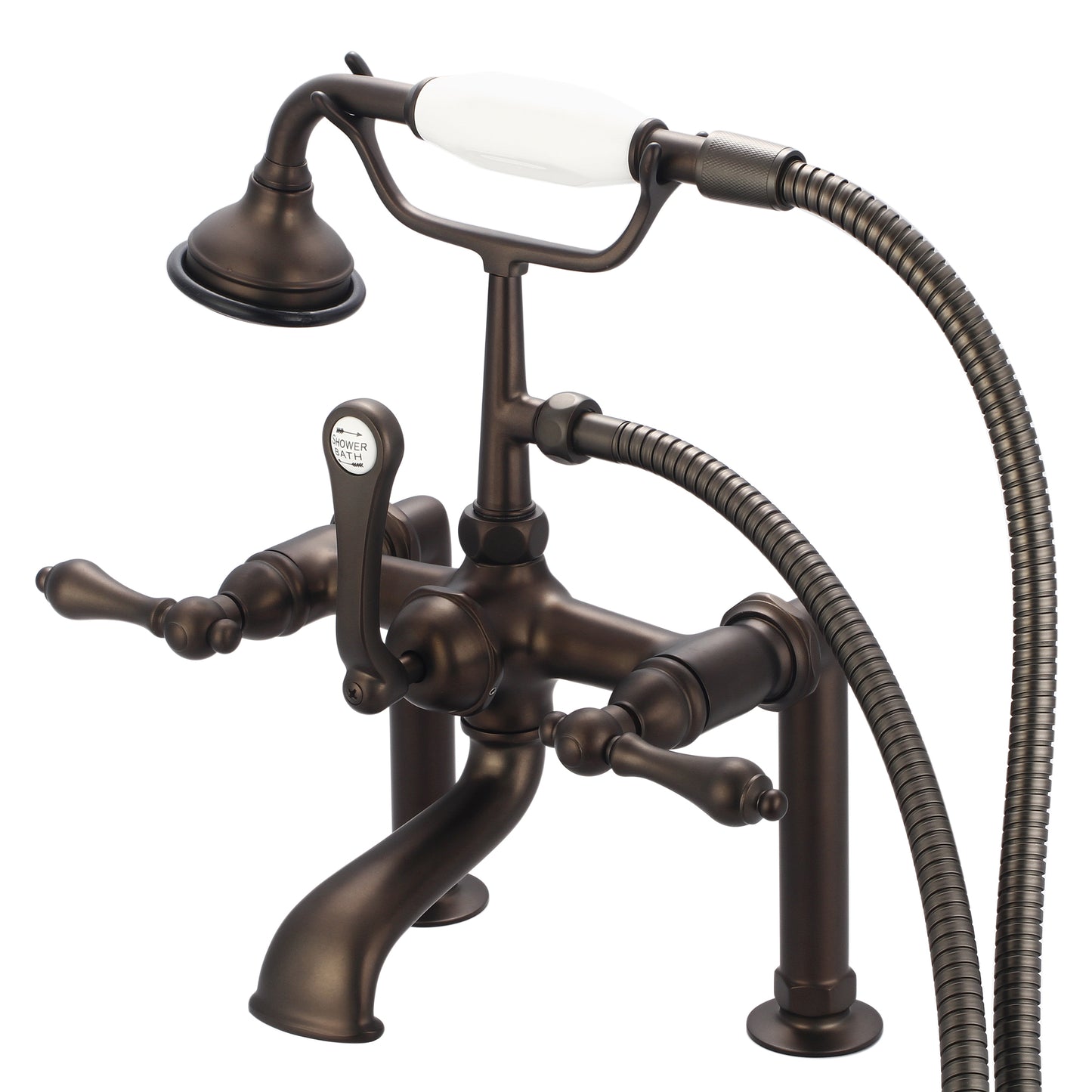 Vintage Classic Tub Faucet With Lever and Cross Handles