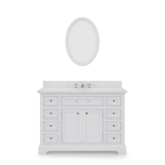 48 Inch Bathroom Vanity, Mirror And Faucet, Derby Collection