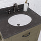 30 Inch Grizzle Grey Single Sink Bathroom Vanity With Mirror And Faucet from The ABERDEEN Collection