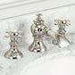 Satin Gold Waterfall and Modern Classic Widespread Lavatory F2-0013 Faucets With Pop-Up Drain