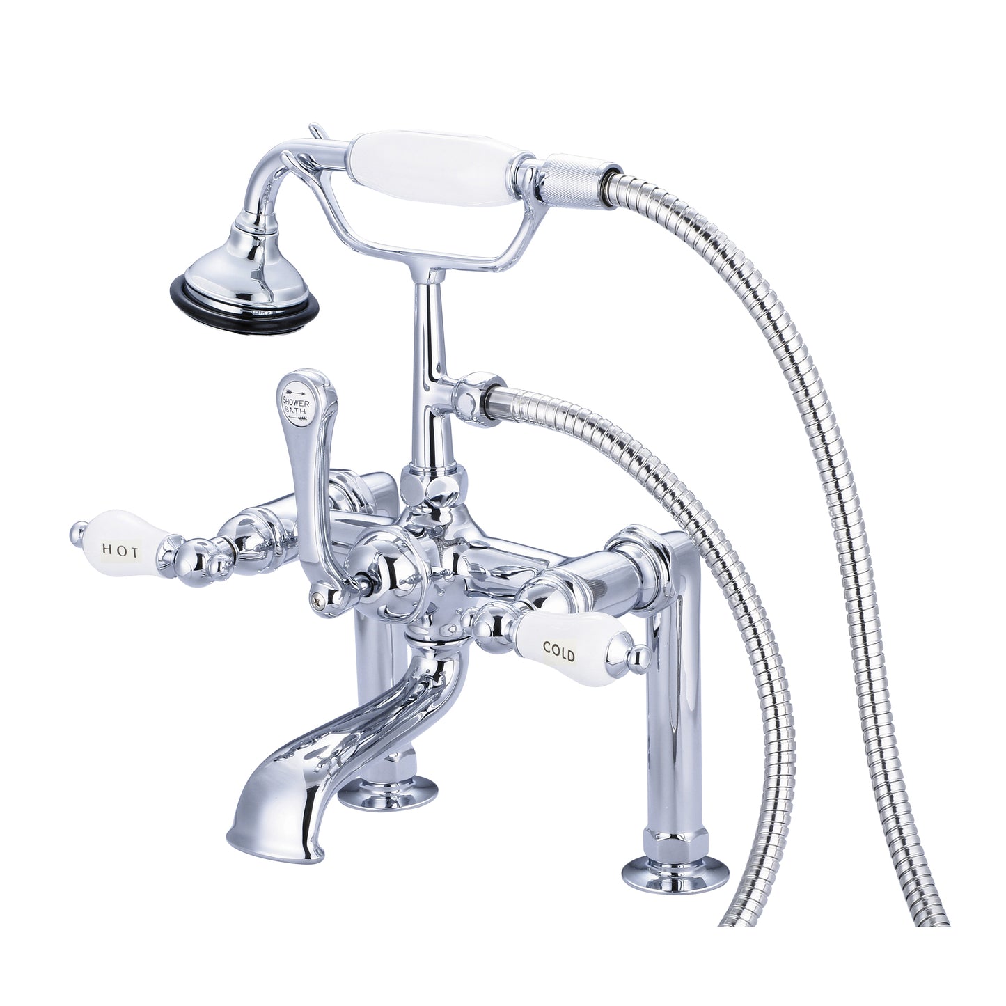 Vintage Classic Tub Faucet With Lever and Cross Handles