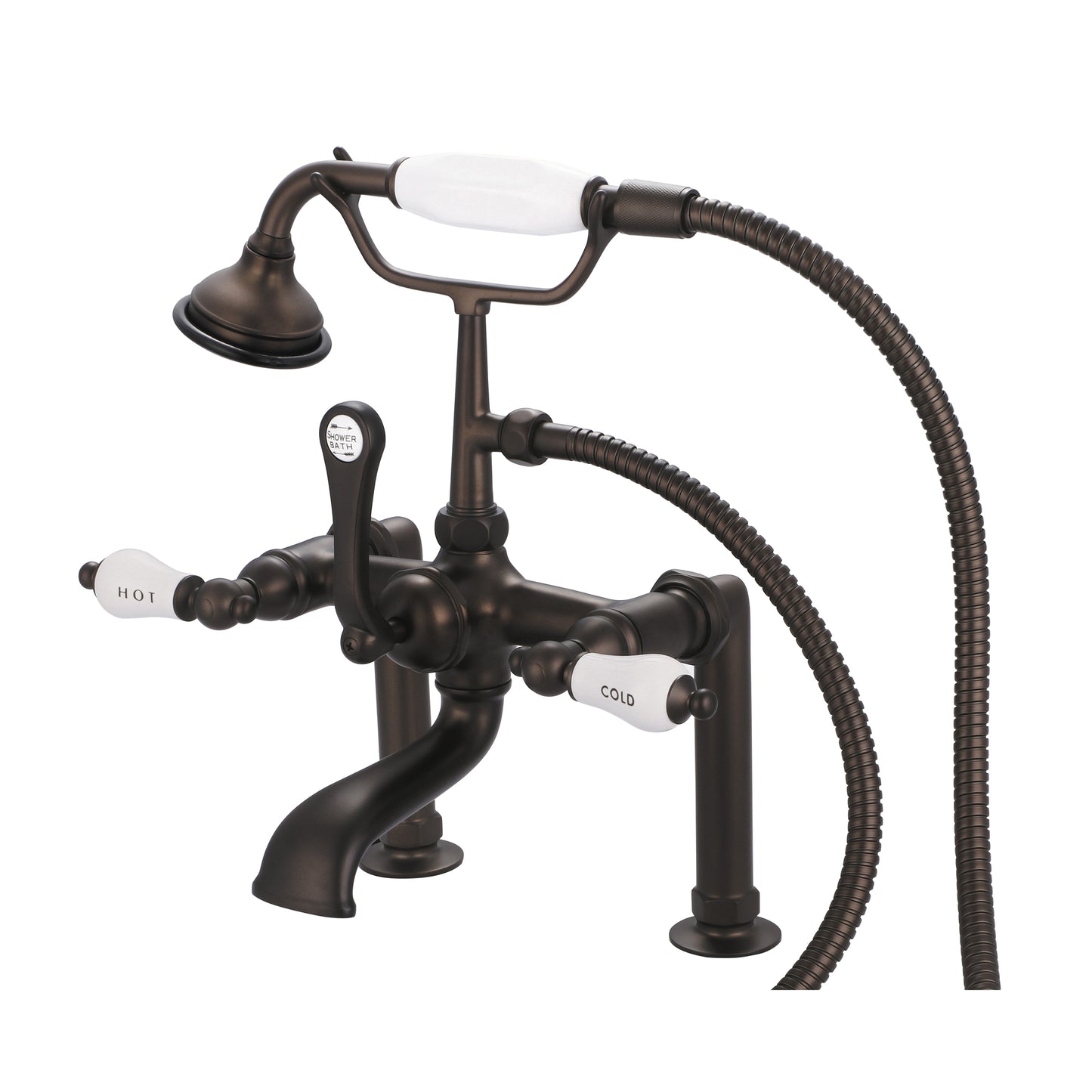 Vintage Classic Tub Faucet With Lever and Cross Handles