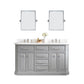 60" Palace Collection Quartz Carrara Bathroom vanity Set