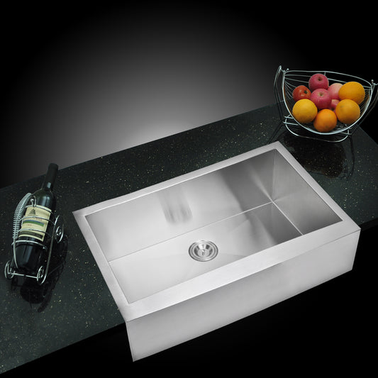 36 X 22 Inch Zero Radius Single Bowl Stainless Steel Kitchen Sink set