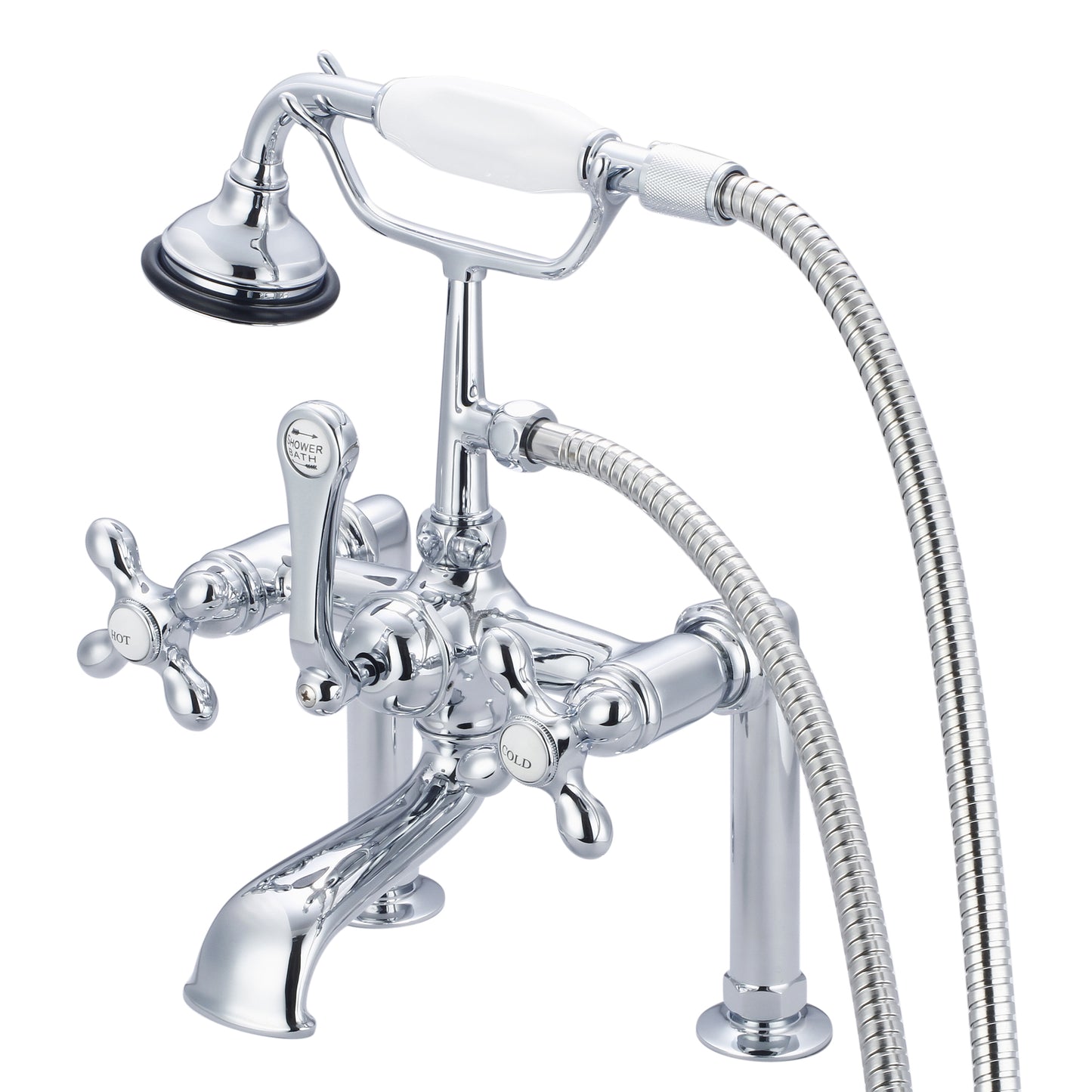 Vintage Classic Tub Faucet With Lever and Cross Handles