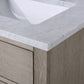 60 In. Double Sink Marble Countertop Vanity, Oak with Faucets and Mirrors, Chestnut  collection