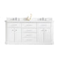 72" Palace Collection Quartz Carrara Multi Color Bathroom Vanity Sets