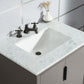 Elizabeth 30-Inch Single Sink Carrara White Marble Vanity In Cashmere Grey set
