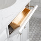 72" Palace Collection Quartz Carrara Bathroom Vanity Set, Mirror in Polished Nickel (PVD) Finish