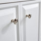 72" Palace Collection Quartz Carrara Bathroom Vanity Set, Mirror in Polished Nickel (PVD) Finish