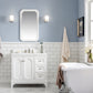 Queen 36-Inch Single Sink Quartz Carrara Vanity In Pure White set