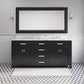 72 Inch Double Sink Bathroom Vanity set. The Madison Collection
